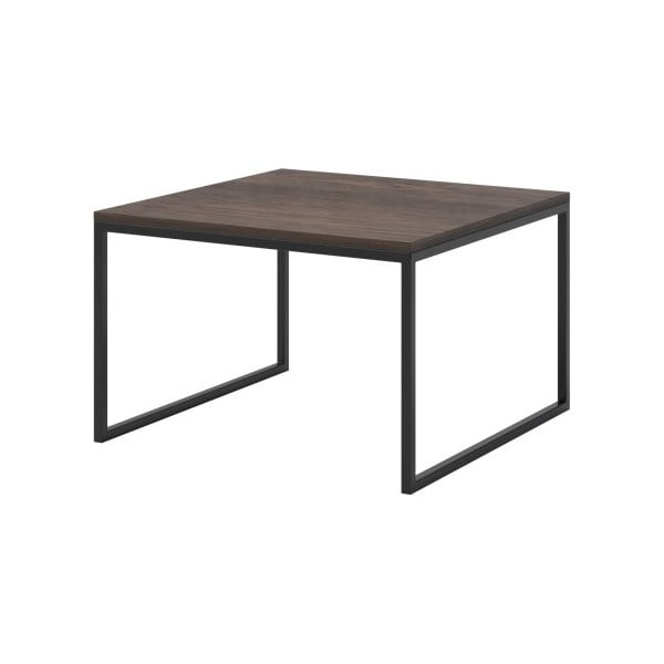 Rjava mizica s črnimi nogami MESONICA Eco, 70 x 45 cm