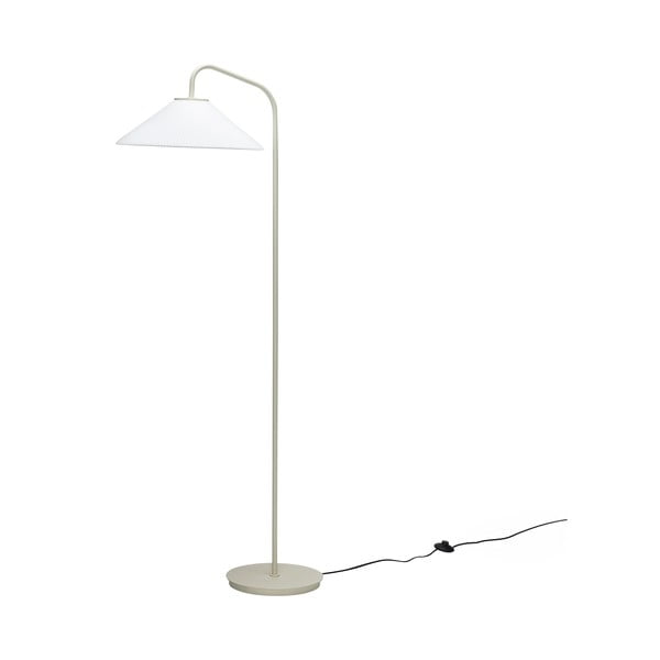 Kremno bela stoječa svetilka s steklenim senčilom (višina 158 cm) Solid – Hübsch