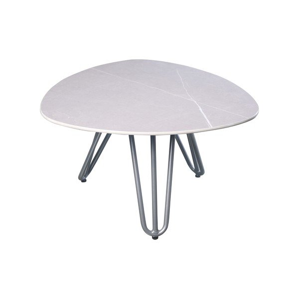 Vrtna mizica s kamnito mizno ploščo 68x67,5 cm Emilia – Garden Pleasure