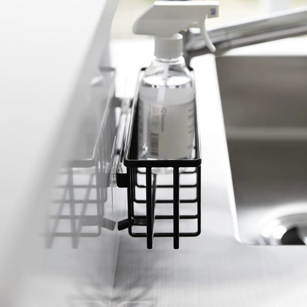 Črno kovinsko držalo za detergent z namestitvijo brez vrtanja Film Hook – YAMAZAKI-image-4