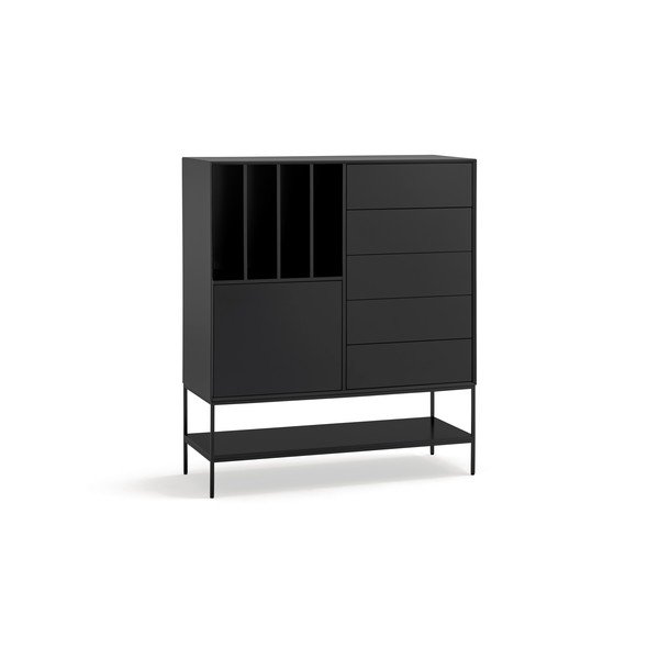 Črna omarica 120x140x45 cm Platt – Teulat-image-2