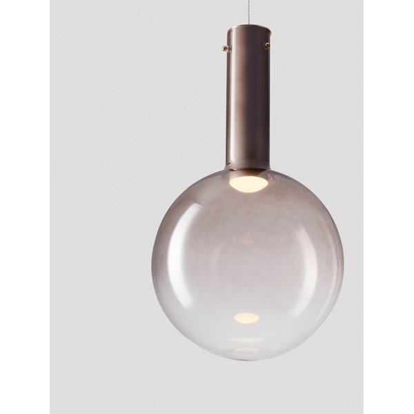 Rjava steklena LED zatemnitvena viseča svetilka ø 30 cm Nostos – Nova Luce-image-1