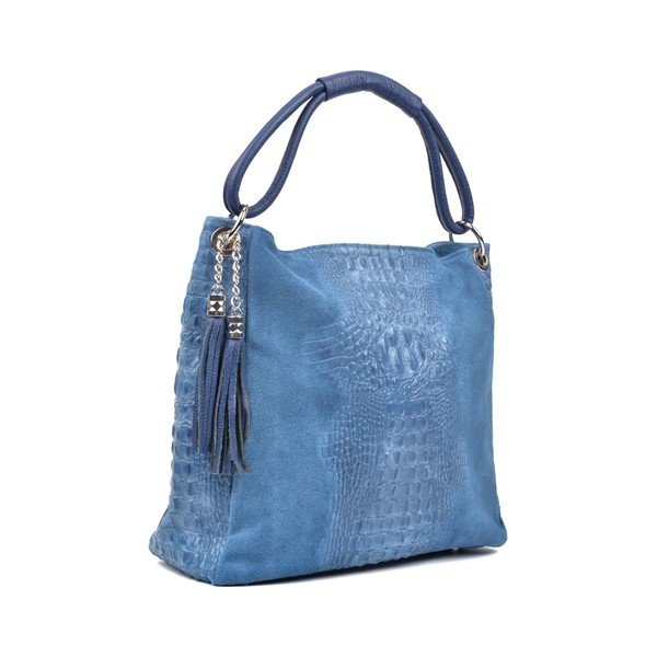 Modra usnjena torbica Luisa Vannini Zunna-image-2