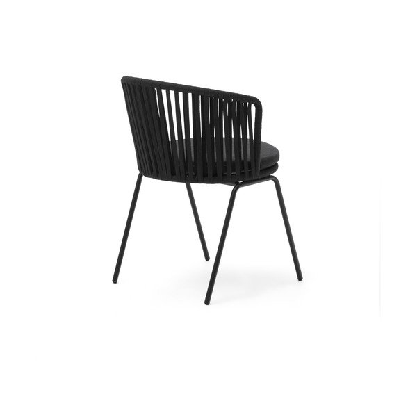 Črni kovinski vrtni stol Saconca - Kave Home-image-4