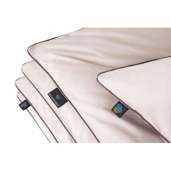 Svetlo siva prevleka za odejo za zakonsko posteljo/podaljšana iz egiptovskega bombaža 200x220 cm Perla – WeLoveBeds-image-1