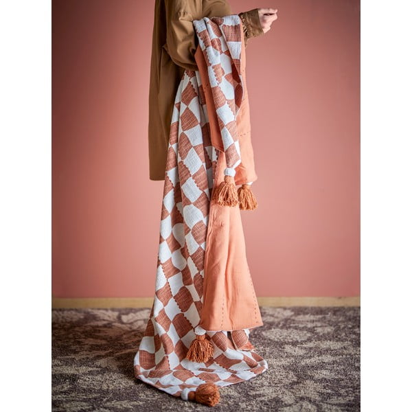 Rjavo-bež bombažna odeja 130x150 cm Chola – Bloomingville-image-2