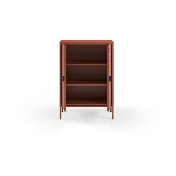 Kovinska omarica v barvi terakote 70x100x40 cm Sayla – Marckeric-image-3