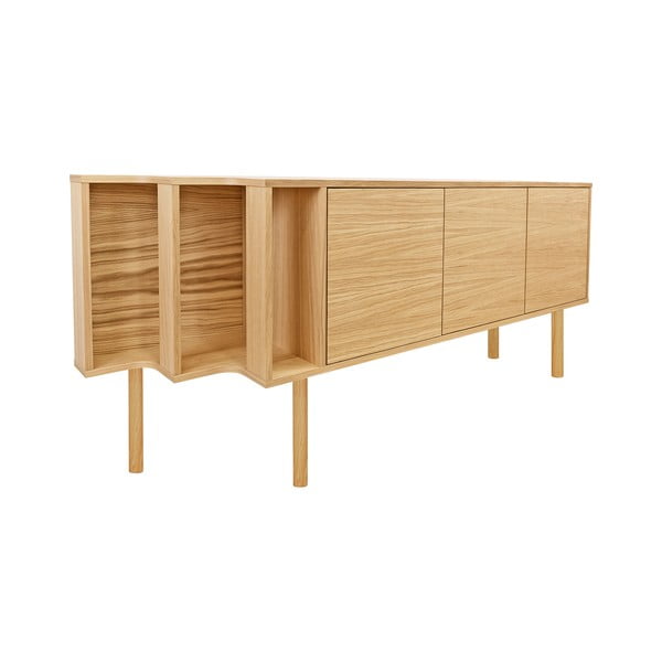 Komoda v hrastovem dekorju v naravni barvi 189x65x44 cm Shift – Woodman-image-4