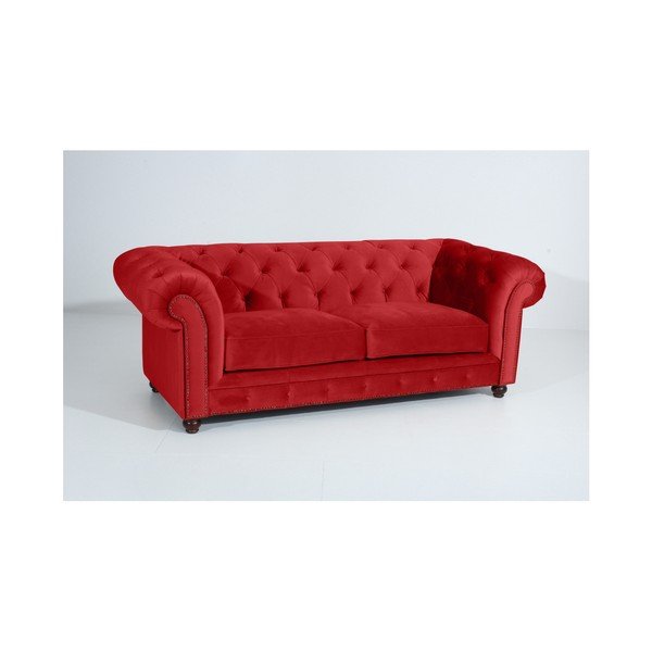 Rdeča zofa Max Winzer Orleans Velvet, 216 cm-image-4