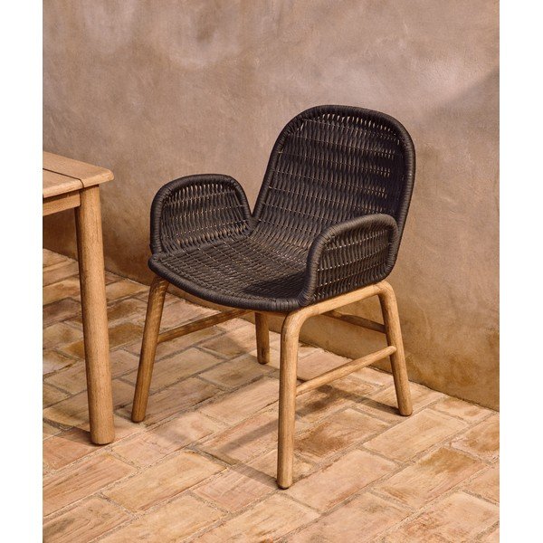 Temno siv vrtni stol Alipa – Kave Home-image-2