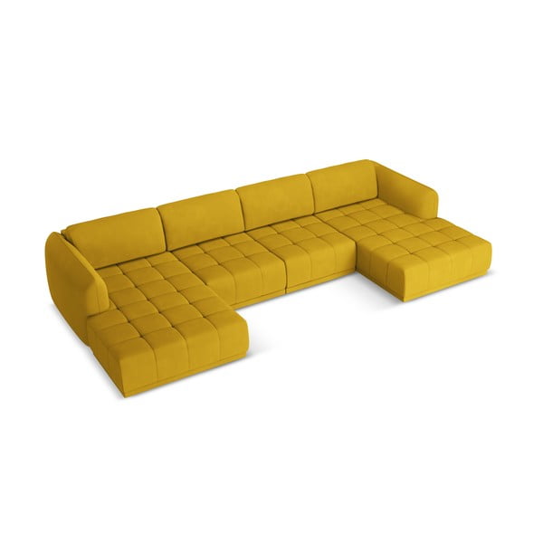 Rumena kotna sedežna garnitura Hoku – Makamii-image-4