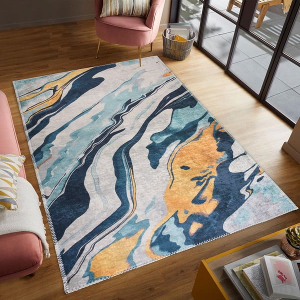 Rumena/modra pralna preproga 80x150 cm Colors of Joy – Vitaus-image-1