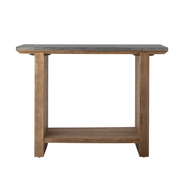 Stranska mizica s kovinsko mizno ploščo v naravni barvi 40x110 cm Riva – Bloomingville-image-2