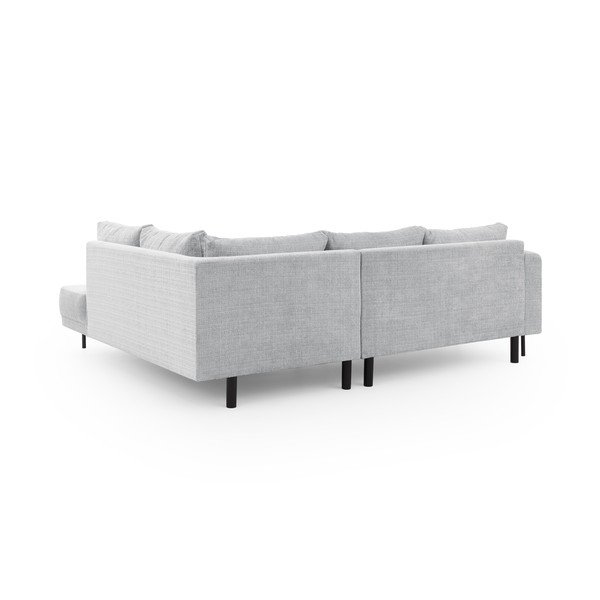 Svetlo siva kotna sedežna garnitura iz šenilje (desni kot/v obliki črke L) Mauris  – Ropez-image-3