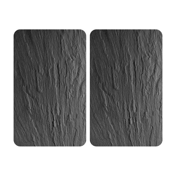 Komplet 2 steklenih pokrovov za štedilnik Wenko XL State, 52 x 40 cm