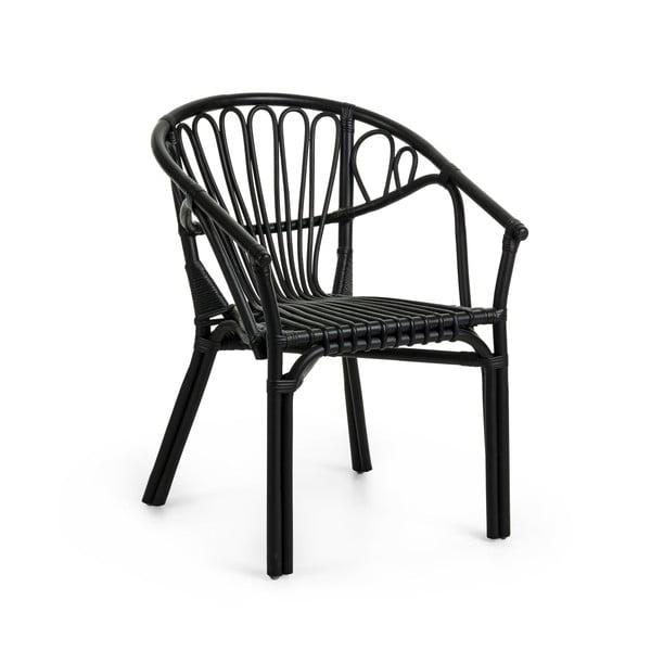 Fotelj iz črnega ratana La Forma Corynn