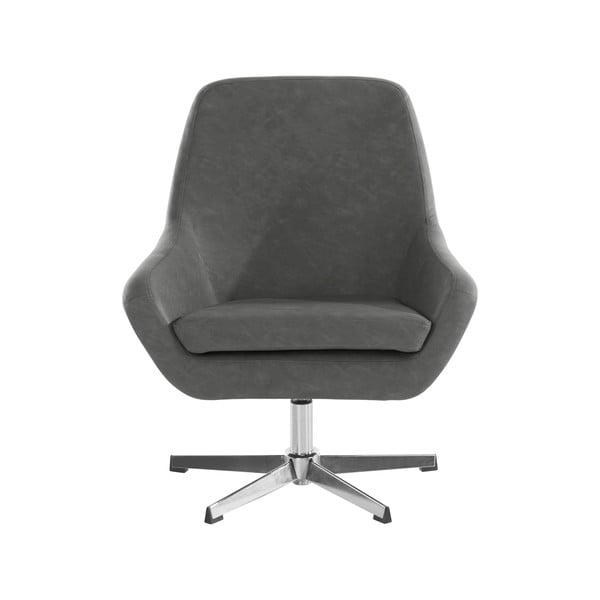 Siv fotelj iz umetnega usnja Naomi - Støraa -image-1