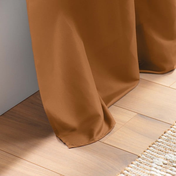 Rjava zavesa iz mikrovlaken 140x260 cm Absolu – douceur d'intérieur-image-3