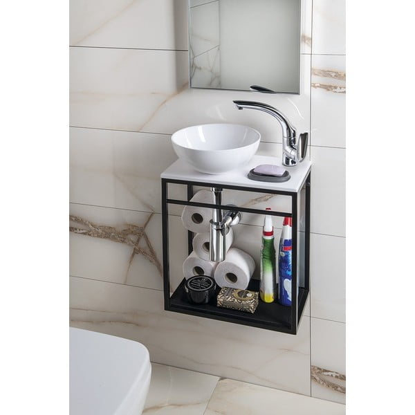 Bel keramičen okrogel umivalnik ø 28 cm Aster – Sapho-image-3