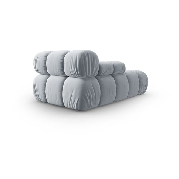 Svetlo moder žameten ležalnik (levi kot) Bellis – Micadoni Home-image-4