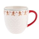 Bela porcelanasta skodelica z božičnim motivom 630 ml Knitting – Dakls