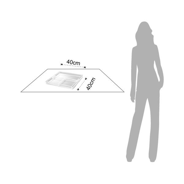 Komplet prozornih pladnjev in 3 servirnih pladnjev Tomasucci Split-image-1