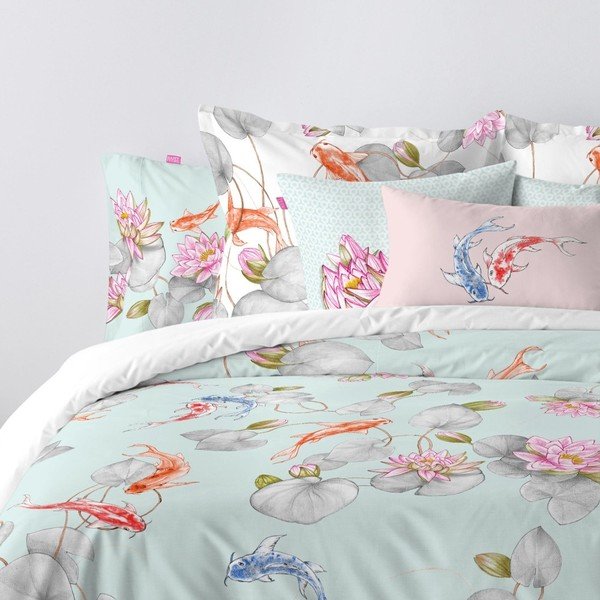 Komplet 2 bombažnih prevlek za vzglavnike Happy Friday Lotus-image-2