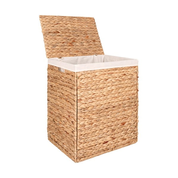 Koš za perilo iz vodne hijacinte v naravni barvi Passo – House Nordic-image-2