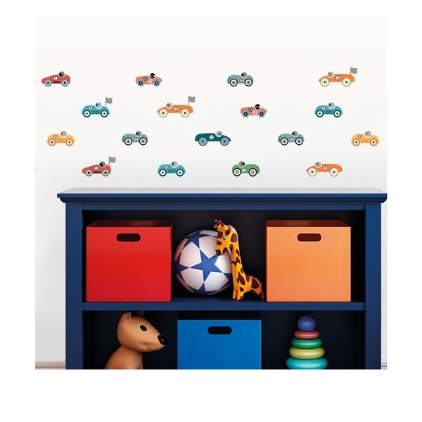 Komplet 30 stenskih nalepk Ambiance Racing Cars-image-2