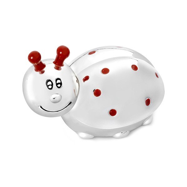 Kovinska škatlica za prvi mlečni zob v sijajno srebrni barvi 7x5x5 cm Ladybird – Zilverstad-image-1