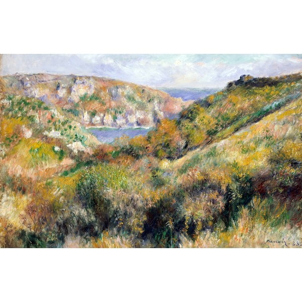 Reprodukcija slike Auguste Renoir - Hills around the Bay of Moulin Huet, Guernsey, 60 x 40 cm