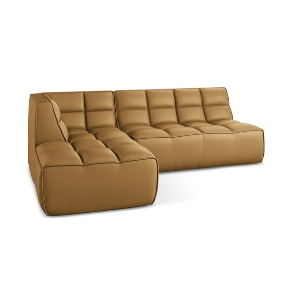 Kotna sedežna garnitura iz umetnega usnja Kalai – Makamii-image-2