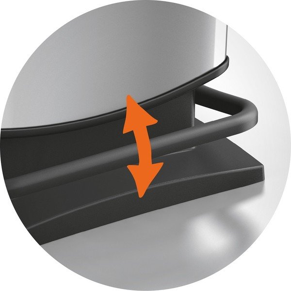 Plastičen koš za smeti s pedalom v srebrni barvi 40 l Paso – Rotho-image-4