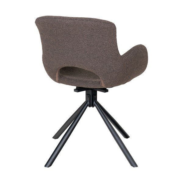 Rjavi oblazinjeni jedilni stoli v kompletu z nasloni za roke 2 ks Amorim – House Nordic-image-2