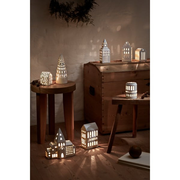 Keramičen svečnik za čajno svečko Urbania Lighthouse Church Tower – Kähler Design-image-4