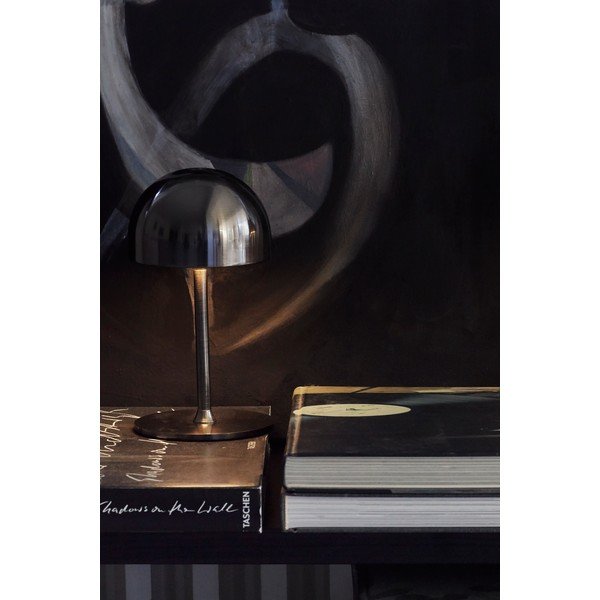 Temno siva LED namizna svetilka z daljinskim upravljalnikom s kovinskim senčilom (višina 22 cm) Tim – Sirius-image-3