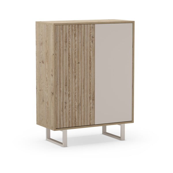 Siva omarica v hrastovem dekorju 90x120 cm Millay – Marckeric-image-3