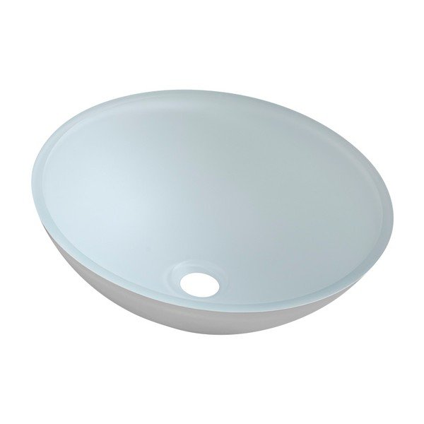 Bel steklen okrogel umivalnik ø 42 cm Telica – Sapho