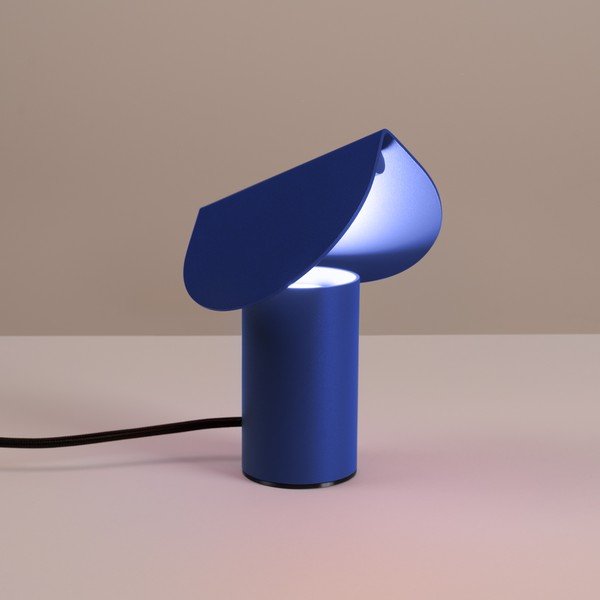 Temno modra aluminijasta LED namizna svetilka (višina 15 cm) BISCUIT – Thoro-image-1