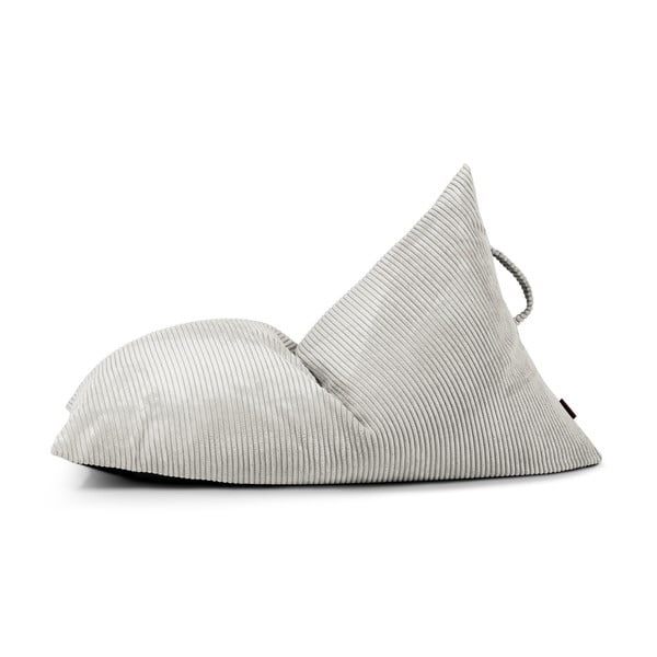 Kremno bela otroška vreča za sedenje iz rebrastega žameta Razzy – SLOWDOWN