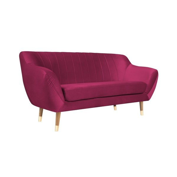 Roza žametni kavč Mazzini Sofas Benito, 158 cm-image-2