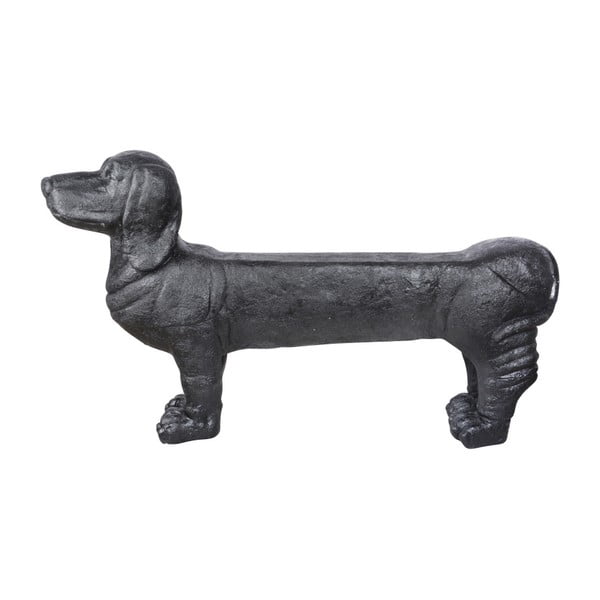Črna vrtna klop Dachshund – Esschert Design-image-3