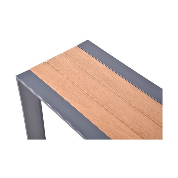 Temno siva/rjava kovinska vrtna klop Silea – Garden Pleasure-image-3