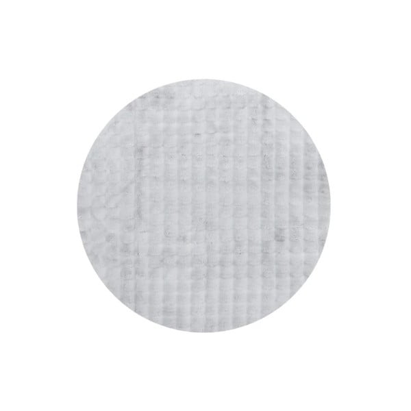 Svetlo siva pralna okrogla preproga ø 200 cm Bubble Grey – Mila Home