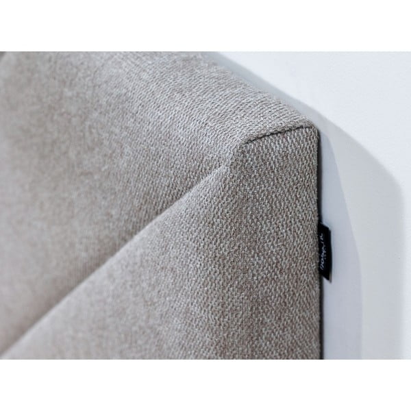 Bež oblazinjena zakonska postelja z letvenim dnom 160x200 cm Romane – Bobochic Paris-image-4