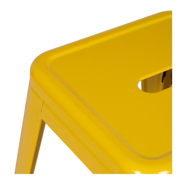 Rumeni kovinski barski stoli v kompletu 2 ks (višina sedeža 76,5 cm) – Ixia-image-2