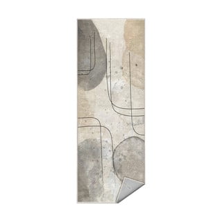 Siv/kremno bel pralen tekač 80x200 cm Simple Lines – Mila Home