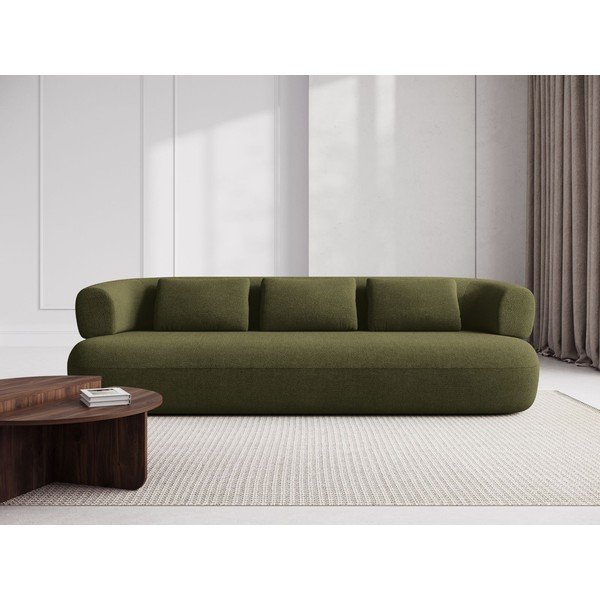 Zelena sedežna garnitura iz tkanine bouclé 200 cm Jenny – Micadoni -image-1