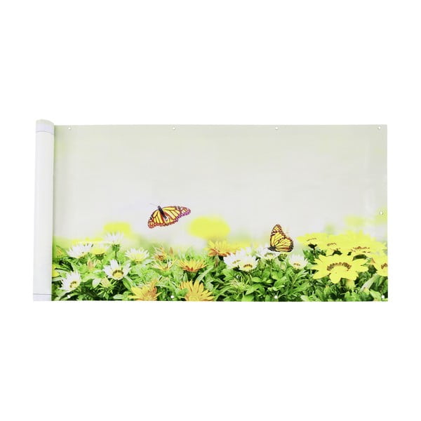 Rumen/zelen plastičen balkonski zastor 500x85 cm Butterfly – Maximex-image-2