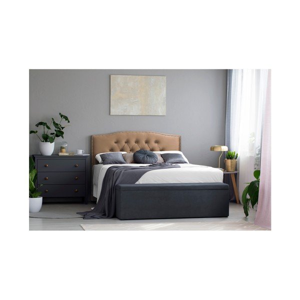 Temno bež vzglavje Mazzini Sofas Cloves, 200 x 120 cm-image-2